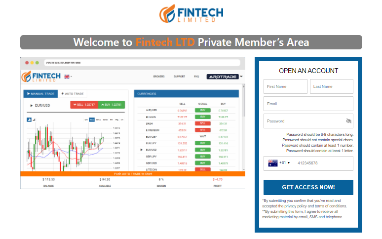 Fintech Limited Screenshot